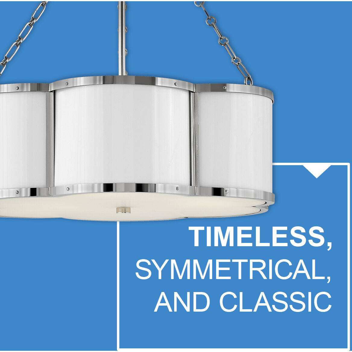 Chance 3 Light 22 inch Polished Nickel with Polished White Indoor Chandelier Ceiling Light