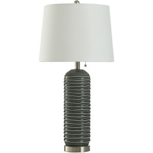 Alba 30 inch 100.00 watt Dark Green and Nickel Table Lamp Portable Light