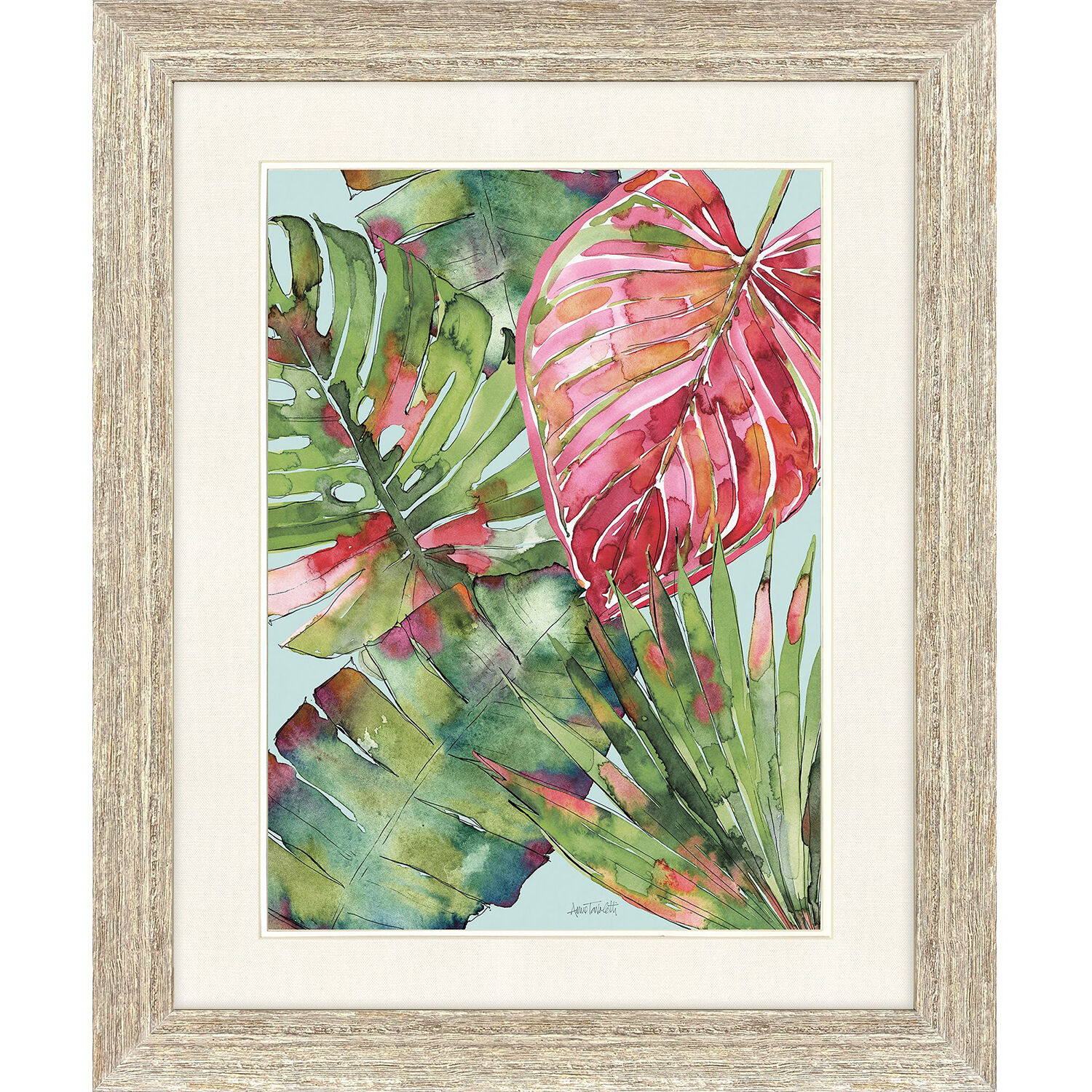Palm Springs Green and Red and Pink and Purple Framed Art, Propac