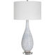 Clariot 32 inch 150.00 watt Blue and White Glaze with Polished Nickel Table Lamp Portable Light