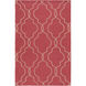 Seabrook 66 X 42 inch Rose, Cream Rug