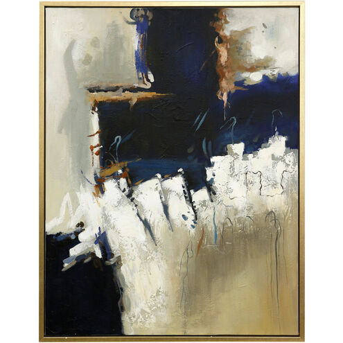 Layla Gold, Blue, Cream, Brown Wall Art