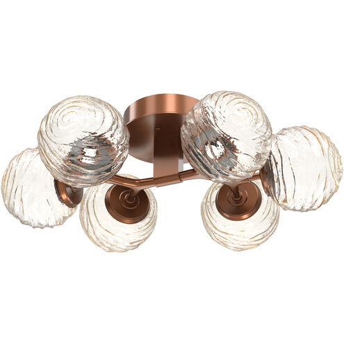 Gaia LED 30 inch Burnished Bronze Flush Mount Ceiling Light in 3000K LED, Amber