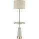 Below the Surface 63 inch 100.00 watt Polished Concrete with Antique Brass Floor Lamp Portable Light
