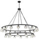 Aragon 30 Light 60 inch Matte Black Chandelier Ceiling Light
