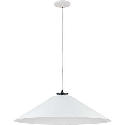 Prudence 1 Light 24 inch Matte Black with Matte White Pendant Ceiling Light in Matte Black/Matte White