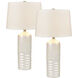 Daphne Cove 30 inch 150.00 watt Pearlescent White Glazed Table Lamp Portable Light