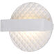 Quilted LED 6.5 inch Matte White ADA Wall Sconce Wall Light
