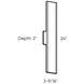 Gemini LED 26 inch White Vanity Light Wall Light, Indoor