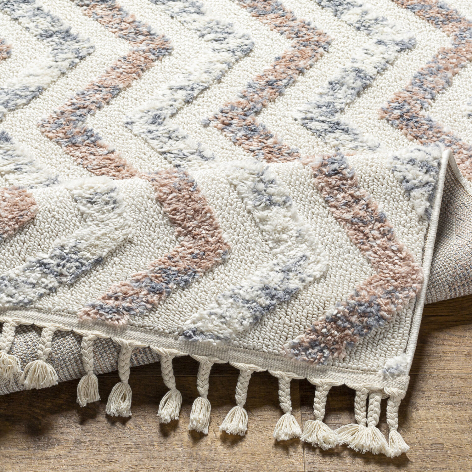 Loopy 120 X 94 inch Light Grey Rug, Rectangle