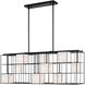 Trondheim 10 Light 46 inch Black Linear Chandelier Ceiling Light