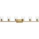 Replay 6 Light 48 inch Brushed Gold Bath & Vanity Light Wall Light