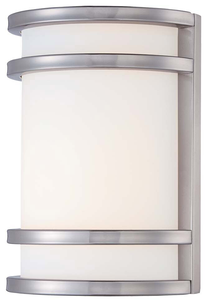Bay View LED 10 inch Brushed Stainless Steel Outdoor Pocket Lantern, Great Outdoors