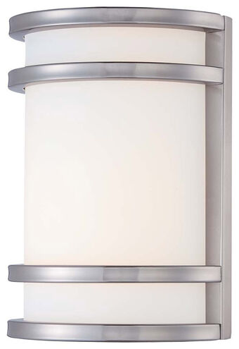 Bay View LED 10 inch Brushed Stainless Steel Outdoor Pocket Lantern, Great Outdoors