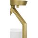 Vertex 1 Light 5 inch Brushed Gold Semi-Flush Mount Ceiling Light