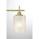 Modern 3 Light 22 inch Natural Brass Bathroom Vanity Light Wall Light