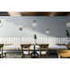 Port Nine LED 8 inch Antique Brushed Brass Pendant Ceiling Light in Clear