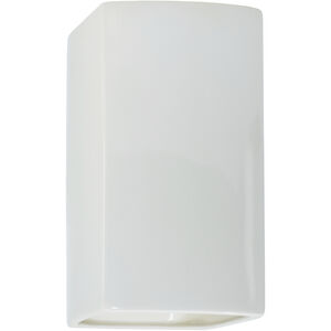 Ambiance 1 Light 9.5 inch Gloss White Outdoor Wall Sconce, Small