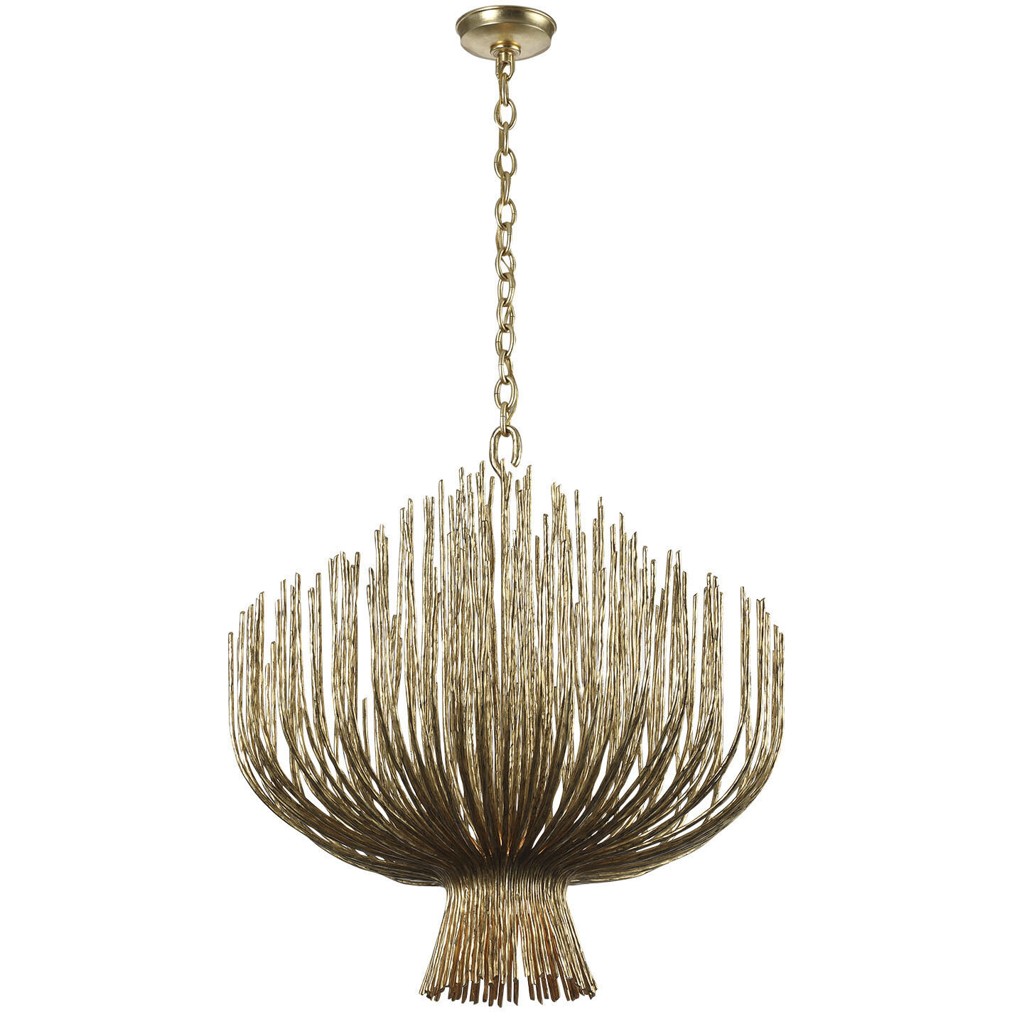 Chapman & Myers Astra LED 31.75 inch Gilded Iron Sculpted Chandelier Ceiling Light