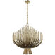 Chapman & Myers Astra LED 31.75 inch Gilded Iron Sculpted Chandelier Ceiling Light