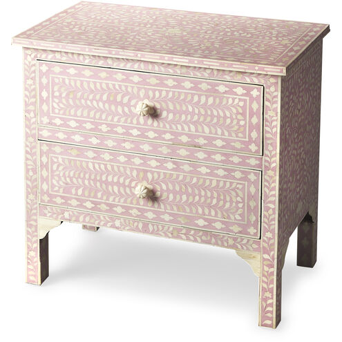 Vivienne Pink Bone Inlay Accent Chest in Pink