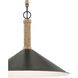 Ocracoke 1 Light 20 inch Blacksmith and Natural Abaca Rope Pendant Ceiling Light