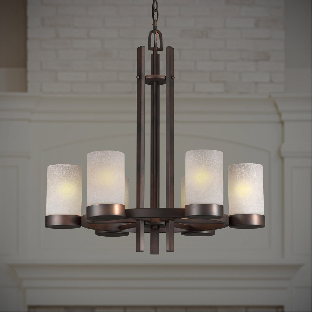 Signature 6 Light 24 inch Antique Bronze Chandelier Ceiling Light