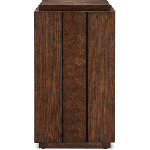Dorian 25.5 X 14 inch Kona and Black Accent Table