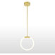 Hoops LED 5 inch Satin Gold Pendant Ceiling Light
