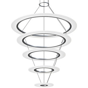 Arctic Rings LED 37 inch Bright Satin Aluminum Ring Pendant Ceiling Light