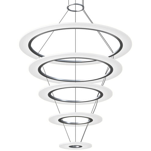 Arctic Rings LED 37 inch Bright Satin Aluminum Ring Pendant Ceiling Light