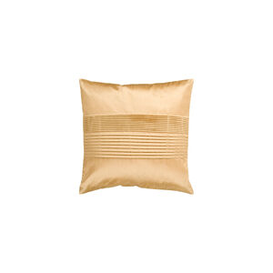 Solid Pleated 18 X 18 inch Mustard Pillow Kit, Square