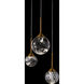 Quest LED 11.75 inch Aged Brass Multi-Light Pendant Ceiling Light, Beyond