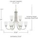 Trenton 9 Light 28 inch Brushed Nickel Chandelier Ceiling Light