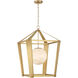 Shimmer 1 Light 20.5 inch Legacy Brass Pendant Ceiling Light