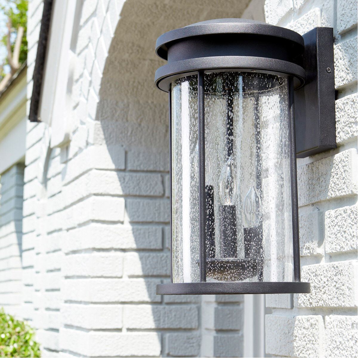 Hadley 3 Light 14.5 inch Noir Outdoor Wall Lantern