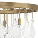 Vesi 5 Light 26 inch Satin Brass Pendant Ceiling Light