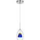 Double Glass LED 4 inch Frosted Blue Mini Pendant Ceiling Light