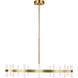 Sean Lavin Silas 36 inch Burnished Brass Chandelier Ceiling Light