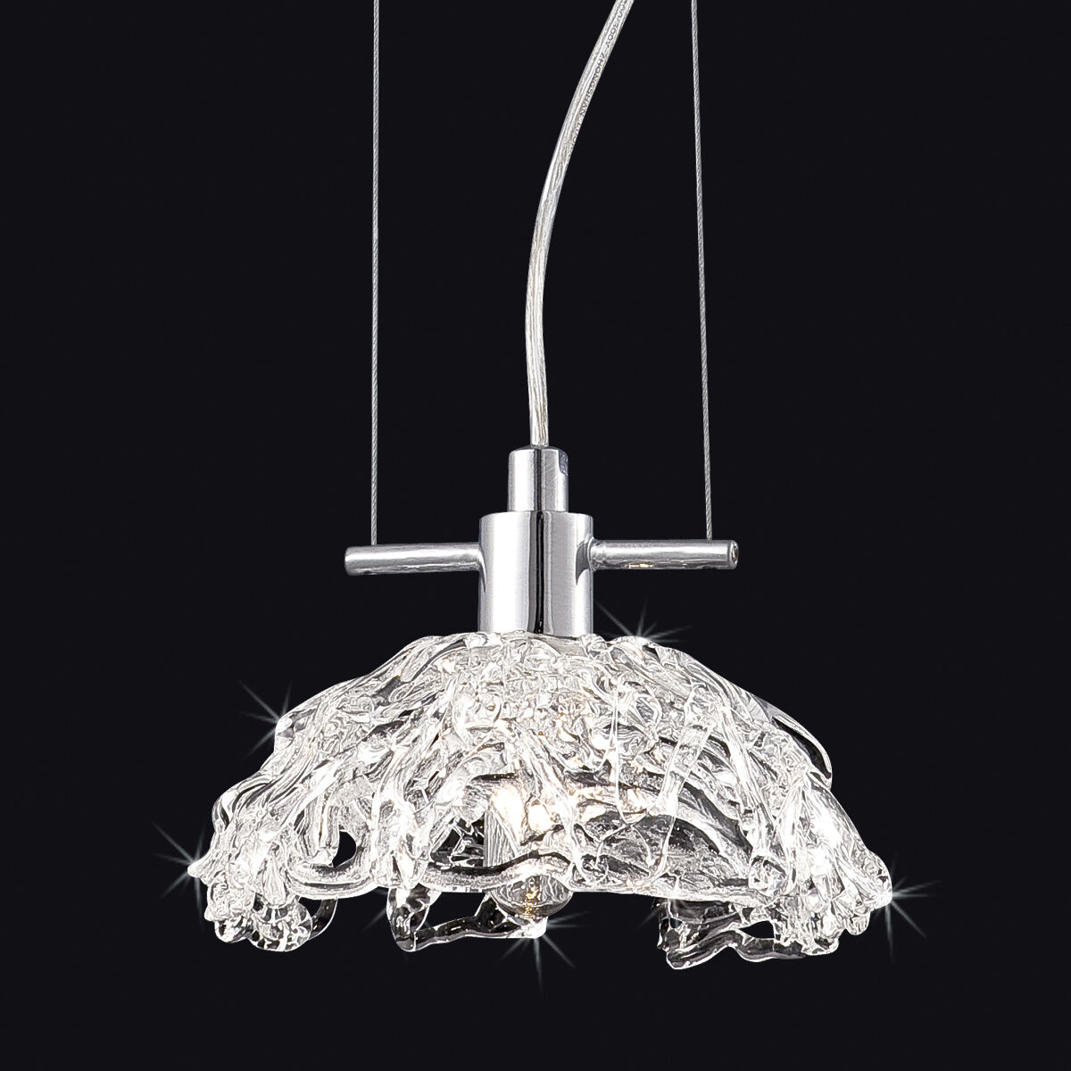 Caramico 1 Light 8 inch Chrome Pendant Ceiling Light