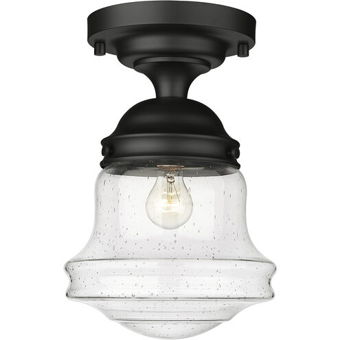 Vaughn 1 Light 10.5 inch Matte Black Flush Mount Ceiling Light