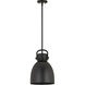Newton Bell 1 Light 10 inch Matte Black Pendant Ceiling Light