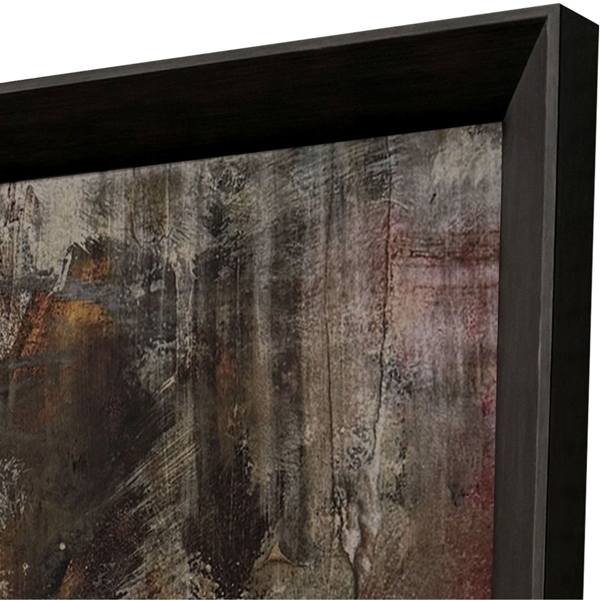 Molten Patina Brown and Rust and Red Framed Art