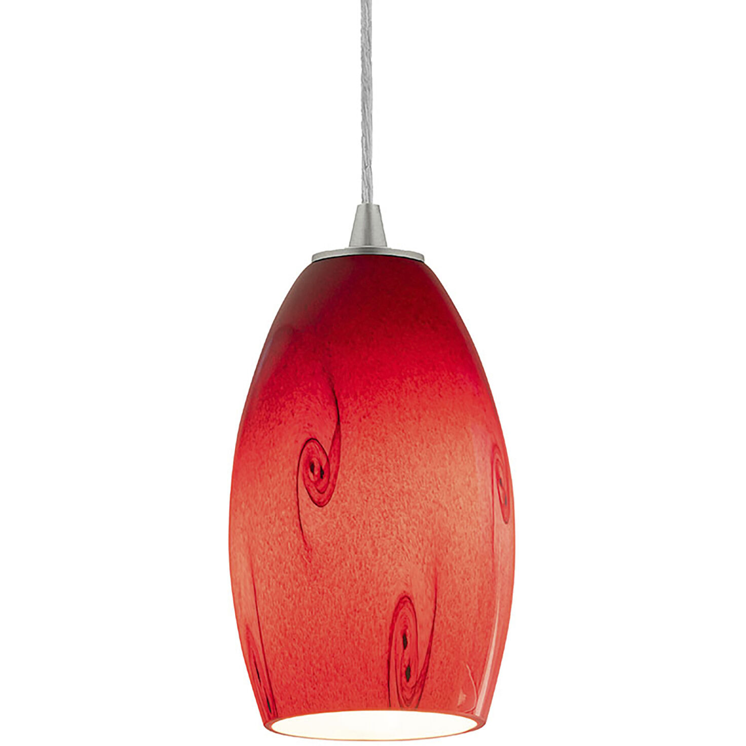 Merlot 1 Light 3.5 inch Brushed Steel Pendant Ceiling Light