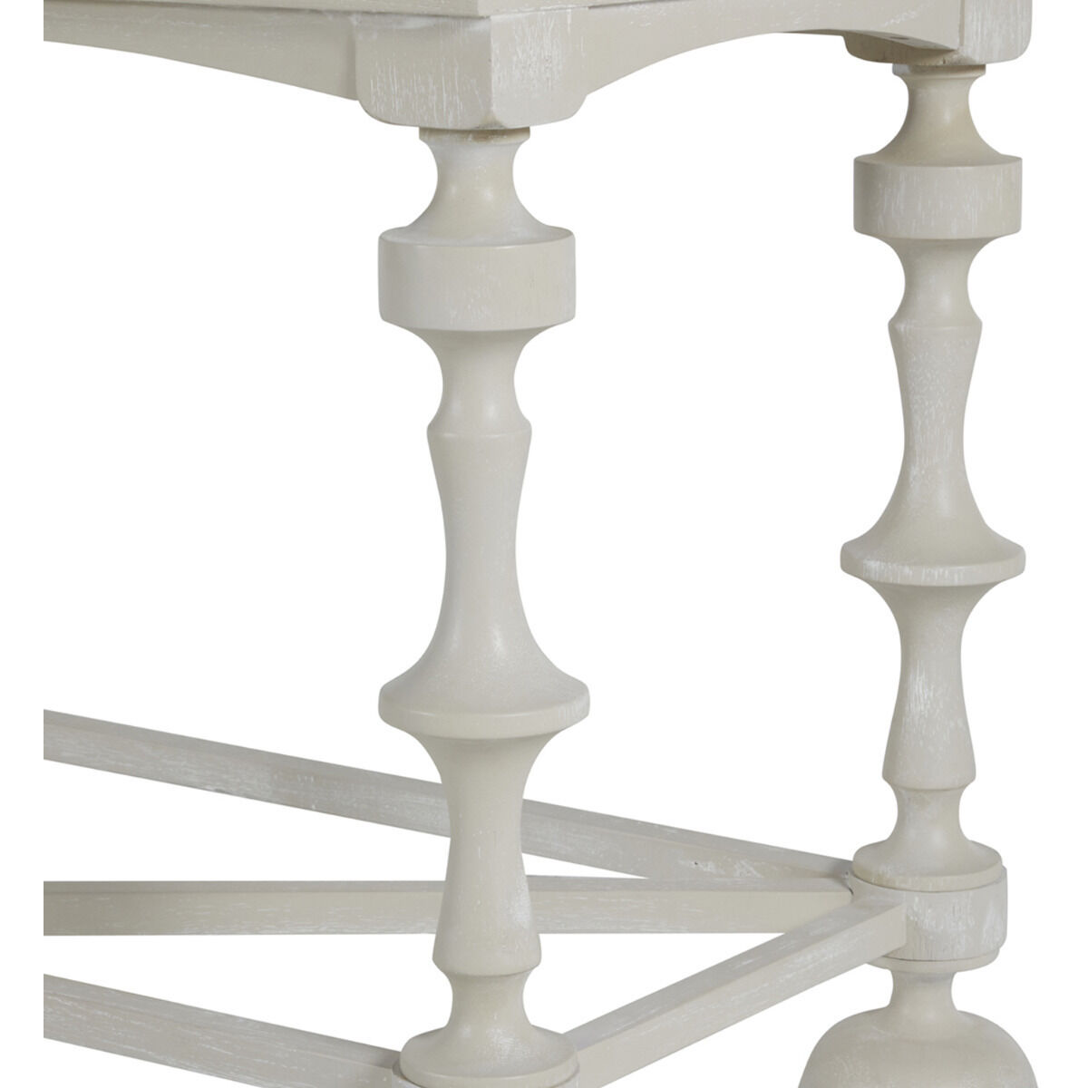 Arrington 76 X 21 inch Cerused White / Antique Brass Console Table