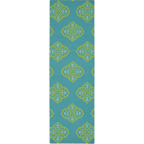 Frontier 96 X 30 inch Teal, Grass Green, Seafoam Rug