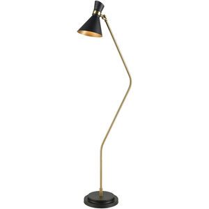 Virtuoso 60 inch 60.00 watt Black with Aged Brass Floor Lamp Portable Light