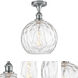 Edison Athens Water Glass 1 Light 10 inch Polished Chrome Semi-Flush Mount Ceiling Light