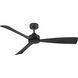 Iver 56 inch Matte Black Fan, Coastal Elements