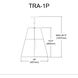 Trapezoid 1 Light 18 inch Gold with White Pendant Ceiling Light 